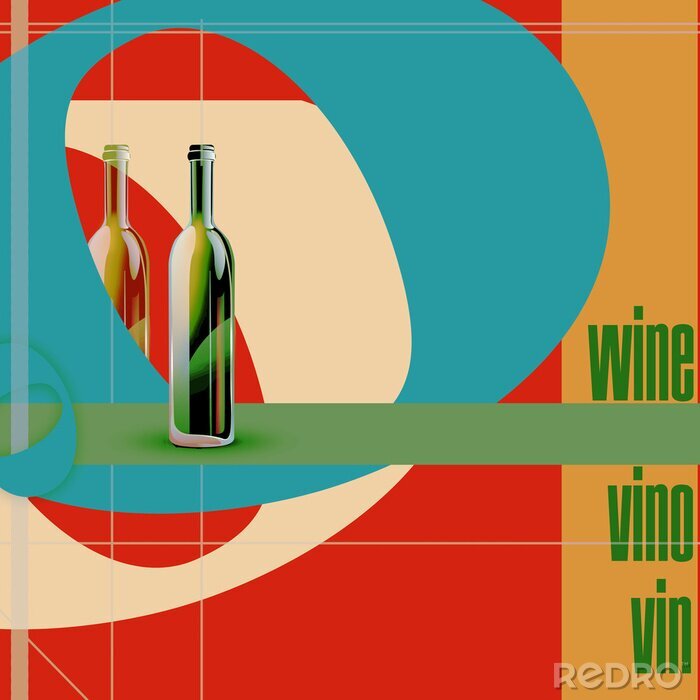 Bild Illustration mit einer Flasche Wein
