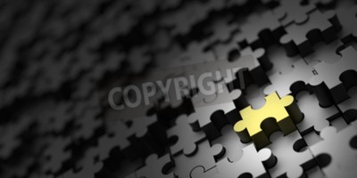 Bild Illustration mit Puzzles 3D