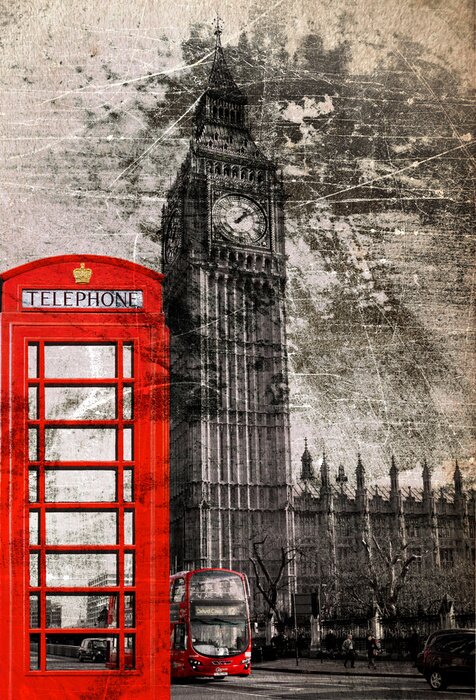 Bild Illustration von London Grunge-Stil