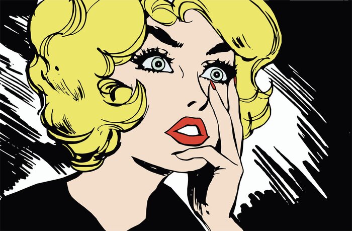 Bild Ilustracion con el rostro de mujeres jovenes