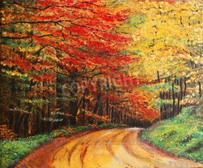 Bild Impressionismus Herbstspaziergang
