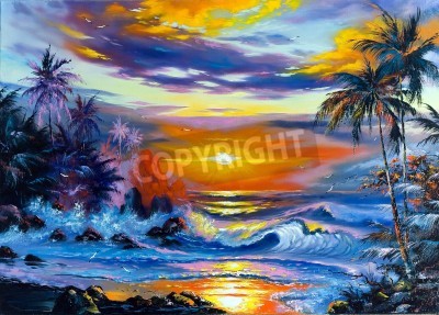 Bild Impressionistischer exotischer Strand