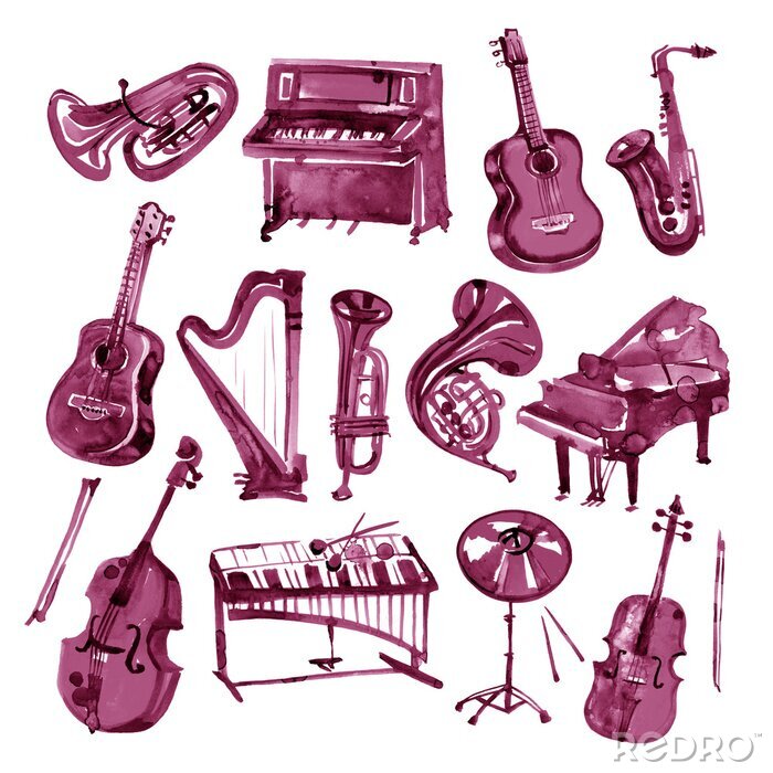 Bild Instrumente in violett