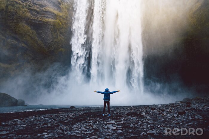 Bild Island Wasserfall Skogafoss