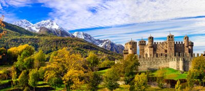 Italienische Landschaft und Schloss