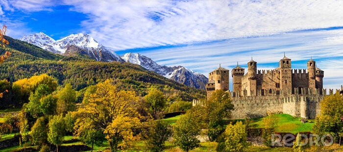 Bild Italienische Landschaft und Schloss
