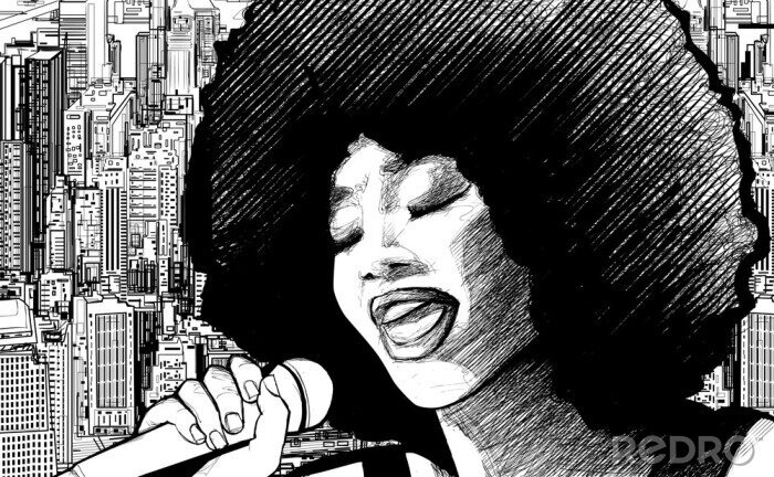 Bild Jazzmusik und Frau