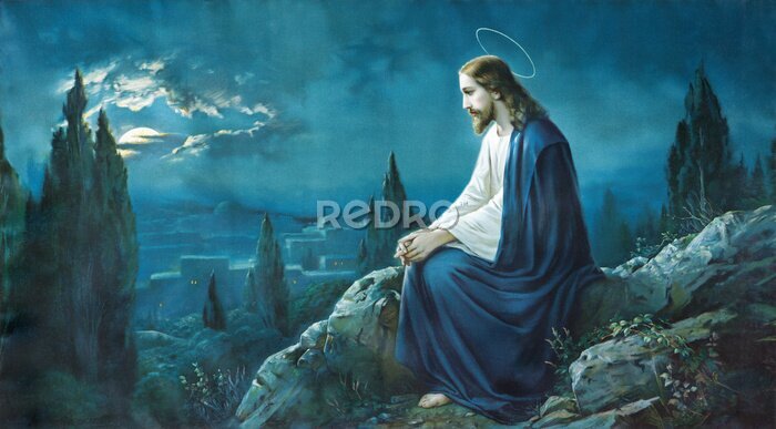 Bild Jesus betend im Garten