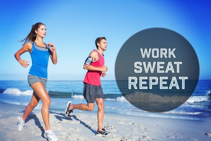 Bild Joggen auf sonnigem Strand