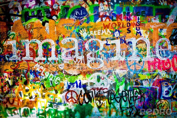 Bild John-Lennon-Mauer in Prag