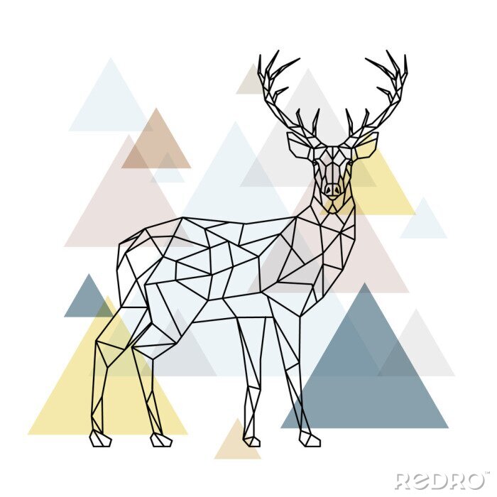 Bild Jugendlicher geometrischer Hirsch