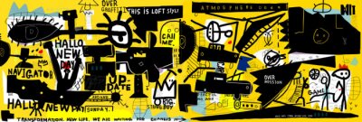 Jugendzimmer Graffiti mit Symbolen