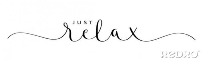 Bild JUST RELAX vector brush calligraphy banner with swashes