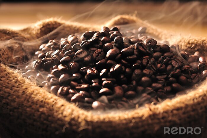 Bild Kaffee Bohnen im Jutesack