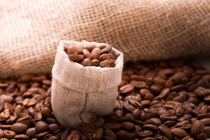 Bild Kaffee in Jutesäcken