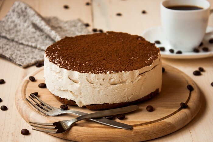 Bild Kaffee Kuchen und Kuchengabeln