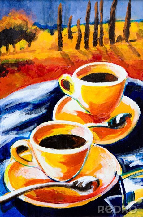 Bild Kaffee trinken auf Terrasse