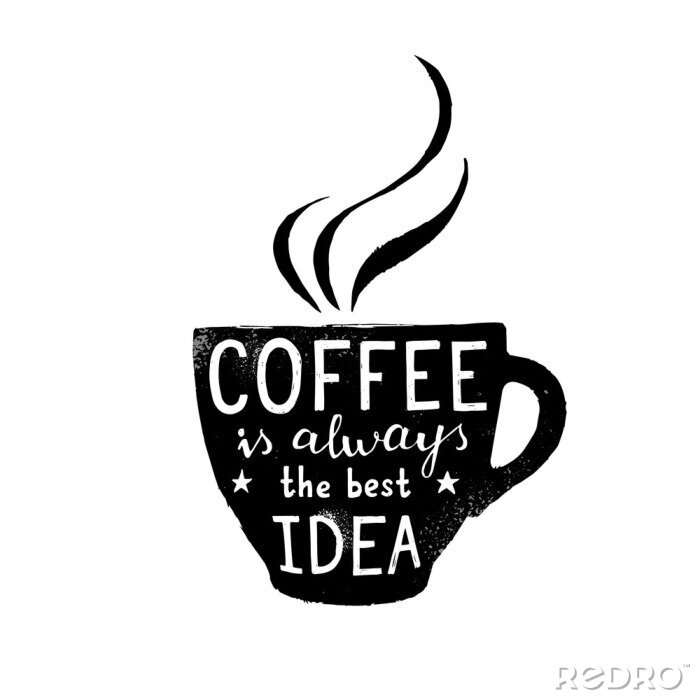 Bild Kaffee XXL Tasse mit weißer Aufschrift