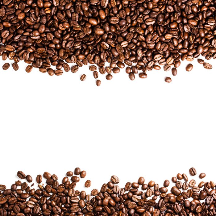 Bild Kaffeebohnen auf weißem Hintergrund
