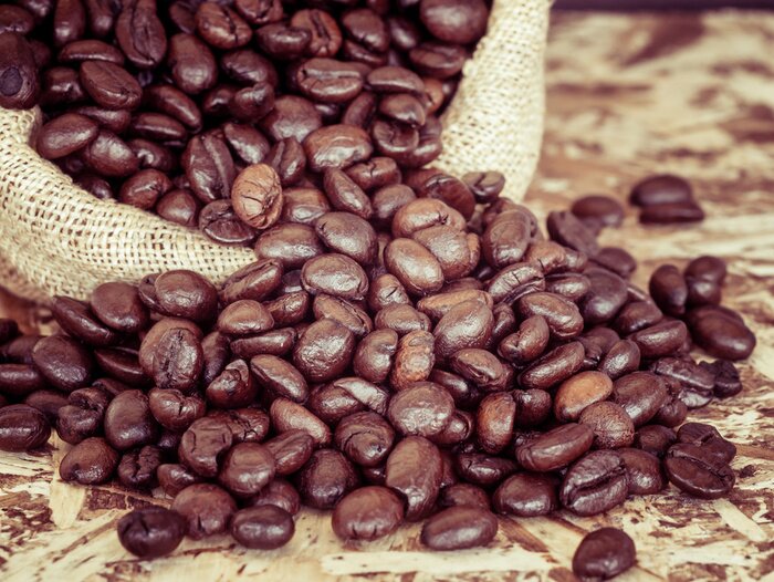 Bild Kaffeebohnen in Jutesäcken