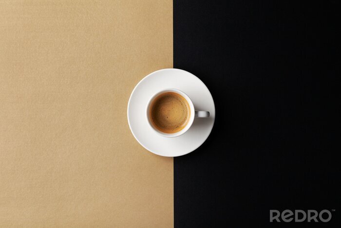 Bild Kaffeetasse auf zweifarbigem Hintergrund