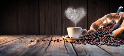 Bild Kaffeetasse und Herz aus Dampf
