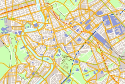 Bild Karte Straßen von Rom