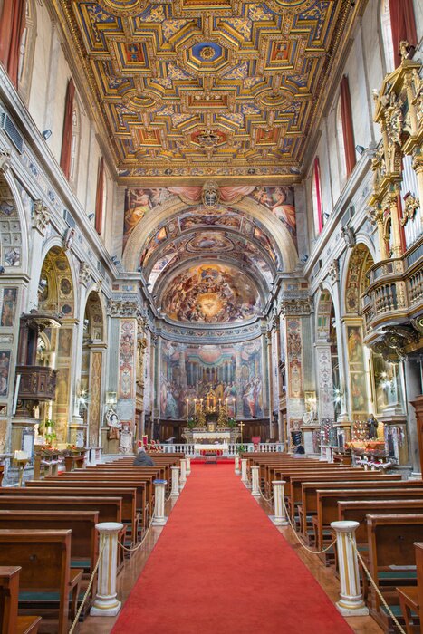 Bild Kirchenschiff der Kirche Santo Spirito in Rom