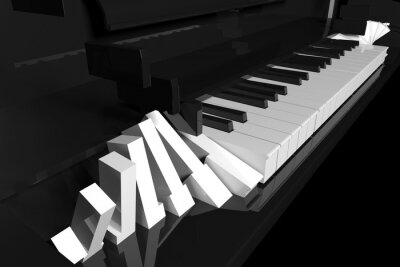 Bild Klavier auseinander fallendes Instrument