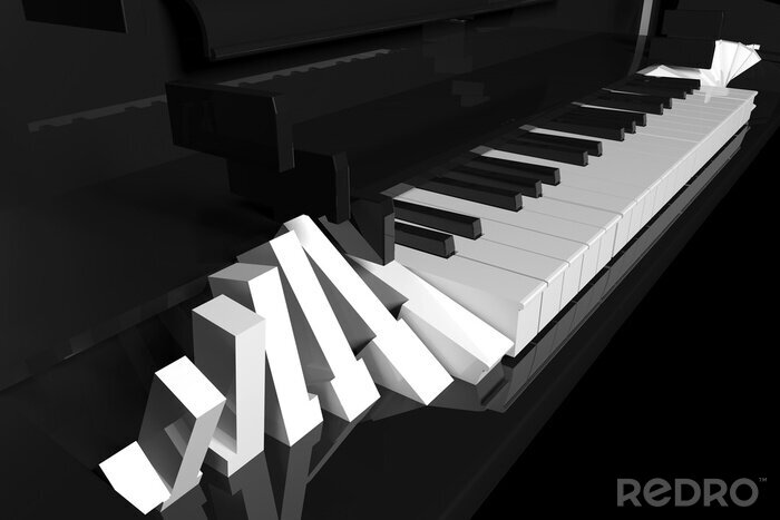 Bild Klavier auseinander fallendes Instrument
