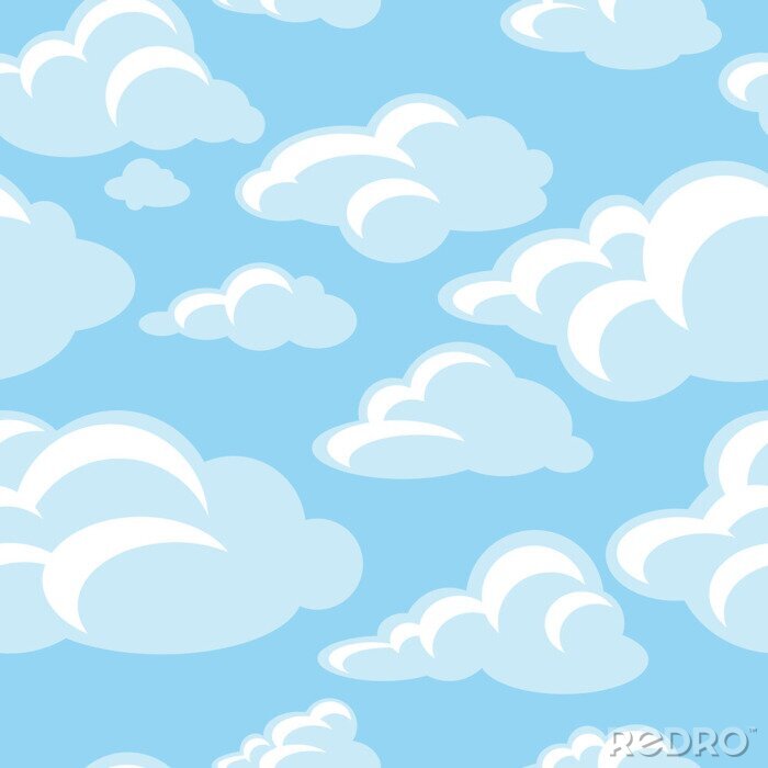 Bild Kleine blaue Wolken auf blauem Hintergrund