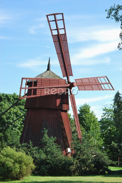 Bild Kleine Holz-Windmühle
