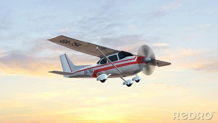 Bild Kleines Flugzeug in der Luft