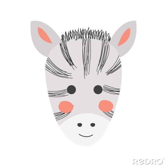 Bild Kleines Zebra im skandinavischen Stil