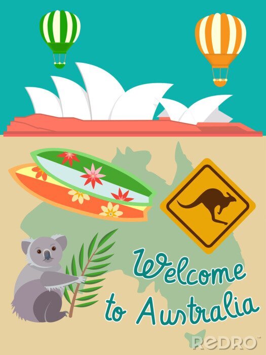 Bild Koala Australien auf Illustration