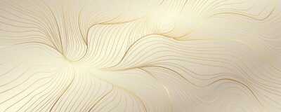 Komposition aus goldenen Linien auf beigem Hintergrund