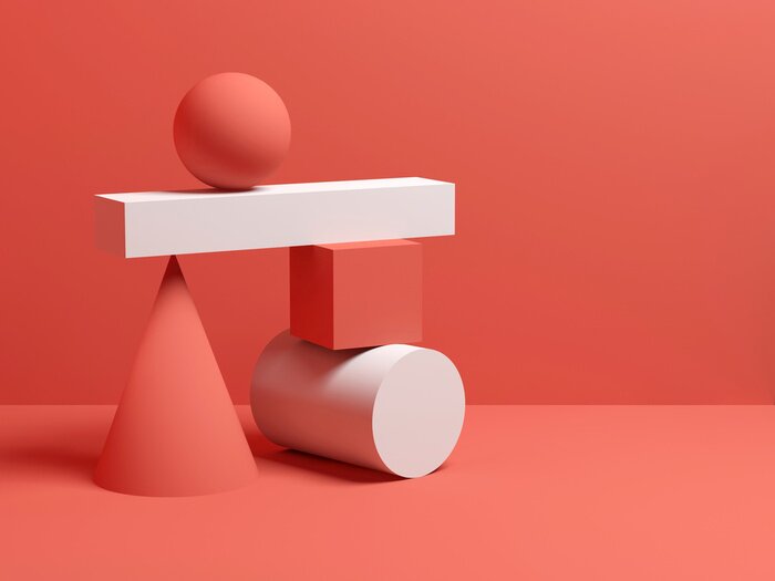 Bild Konstruktion aus Kugel und anderen Figuren