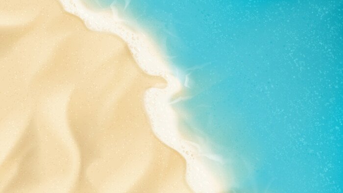 Bild Kontrast zwischen Meer und Strand