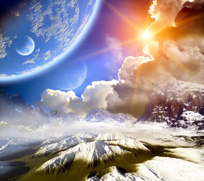 Bild Kosmische Landschaft im Fantasy-Stil