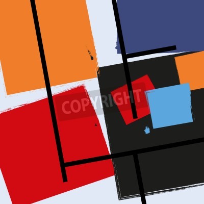 Bild Kubismus Linien und Quadrate