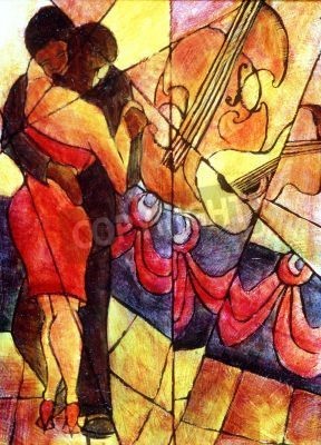 Bild Kubismus tanzendes Paar