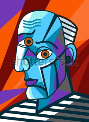 Bild Kubistisches Porträt eines Mannes