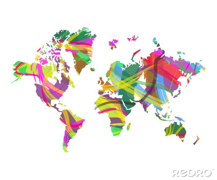 Bild Künstlerische Weltkarte