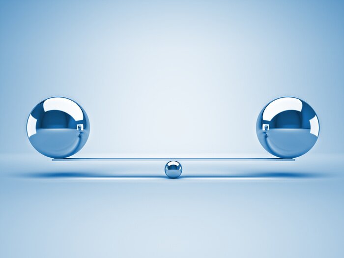 Bild Kugeln auf der Waage