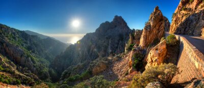 Landschaft der Berge in Korsika