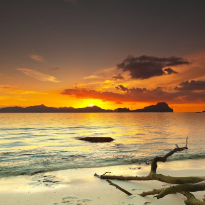 Bild Landschaft des Ozeans bei Sonnenuntergang