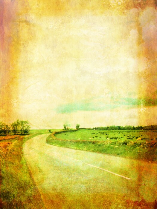 Bild Landschaft im Grunge-Stil