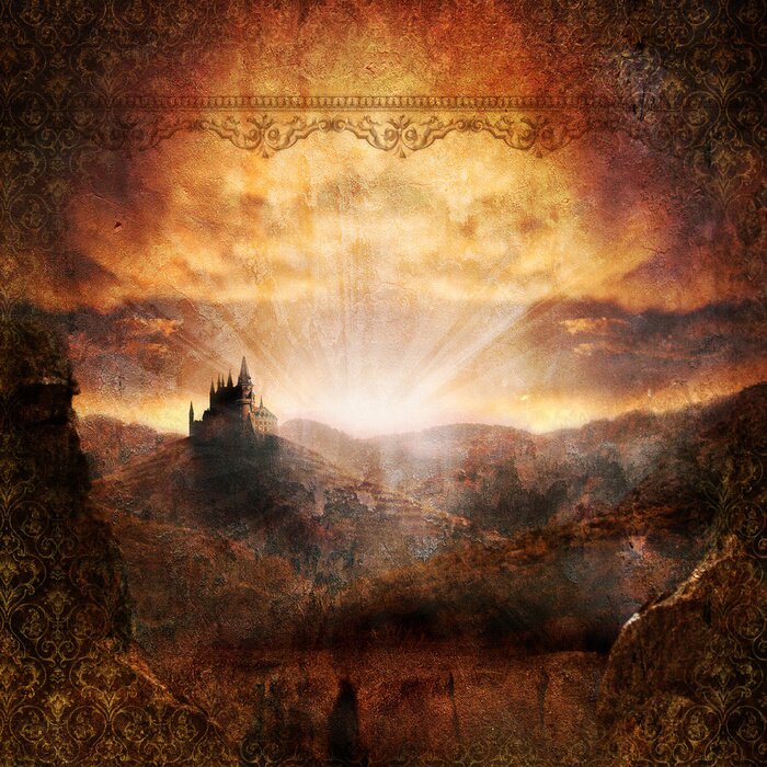 Bild Landschaft im Retro-Stil