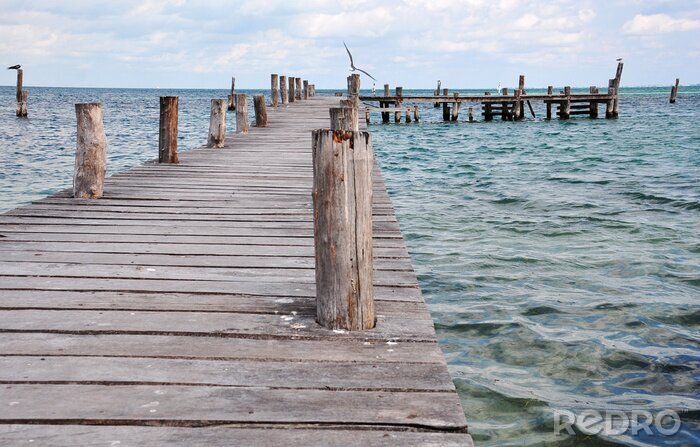 Bild Langer hölzerner Pier