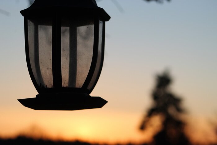 Bild Laterne bei Sonnenuntergang